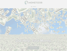 Tablet Screenshot of monetizor.com